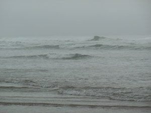 Watching the waves crash in, one by one. Hearing the sounds and feeling the grandeur of it.