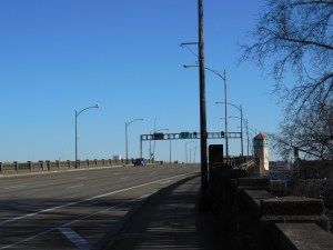 The least interesting view of the Burnside bridge.