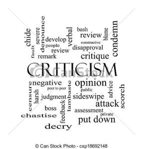 Someone else's word cloud for criticism.