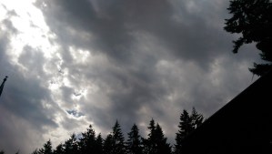 An ominous sky, and a reminder that the weather doesn't argue about gear.