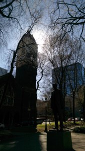 Spring sunshine downtown.