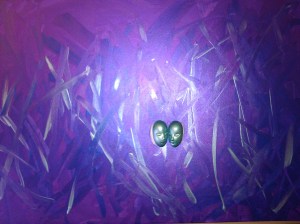 "Communion" 24" x 36" acrylic on canvas w/ceramic details and glow. 2010