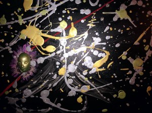 "Inspiration" 24" x 36"  acrylic on canvas w/ceramic & glow. 2010 - you are still my muse, my love, and my inspiration, Dearheart. Thank you for sharing the journey. 