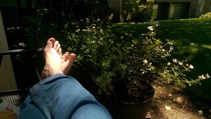 Feet up, relaxing - a worthwhile activity.