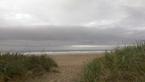 Yesterday's beach trip was more about the horizon than the beach.