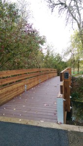 I cross the bridge; it feels like a moment.