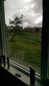 The view from my desk, in the studio.