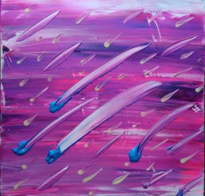 As yet untitled, 16" x 16" acrylic on canvas w/glow.