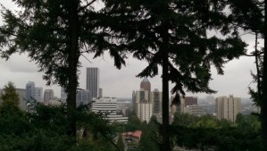 In the distance, a city I love.