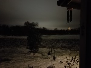 My first peek at the new day.